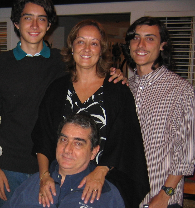 Gabe with his family in Venezuela.